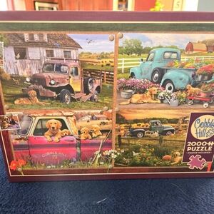 Cobble Hill 2000 Piece Puzzle with Vintage Trucks